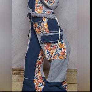 POL Thermal pants Blue Floral size M